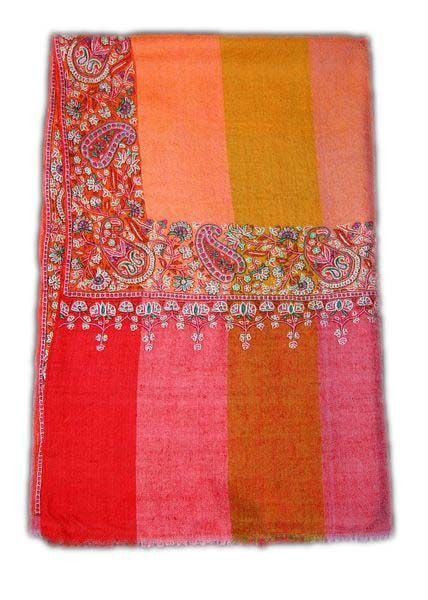 Kashmir Pashmina "Cashmere" Embroidered Shawl Multicolor, Multicolor #PDR-010