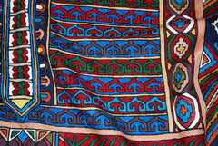 Chain Stitch Tapestry Kelim Wool Rug, Multicolor Embroidered 6x9 feet #CWR54109