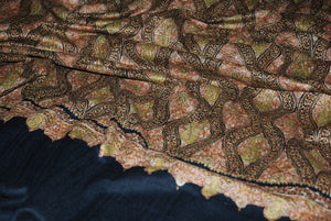 Multicolor Embroidered Pashmina Handloom Shawl Black, Jamawar Ladies Shawl #PJM-003