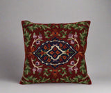 Woolen Embroidered Cushion Pillow Cover, Multicolor #CW1010