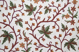 Cotton Crewel Embroidered Fabric 