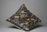 Crewel Embroidered Silk Cushion Pillow Cover, Multicolor #CW2032