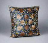 Crewel Embroidered Silk Cushion Pillow Cover, Multicolor #CW2032