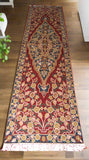 Chain Stitch Tapestry Wool Rug Runner, Multicolor Embroidered 10x2.5 feet  #CWR25101