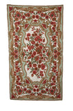 Hand Embroidered Area Rug, Tapestry Wool Rug, Multicolor 3x5 feet #CWR15113
