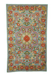 Hand Embroidered Area Rug, Tapestry Wool Rug, Multicolor 3x5 feet #CWR15108