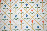 Custom Crewel Embroidered Fabric, Multicolor Embroidery #3370
