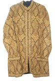 Kashmiri "Jamawar" Coat Woolen Long Jacket Black, Olive Embroidery #JM-191