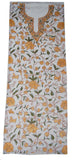 Crepe Silk Salwar Kameez Suit Unstitched Fabric White, Multicolor Embroidery #FS-903