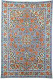 Hand Embroidered Area Rug, Tapestry Wool Rug, Multicolor 6x4 feet #CWR24104