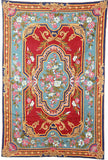 Hand Embroidered Area Rug, Tapestry Wool Rug, Multicolor 6x4 feet #CWR24109