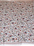 Cotton Crewel Embroidered Bedspread 
