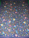 Cotton Crewel Embroidered Bedspread 