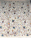 Cotton Crewel Embroidered Bedspread 