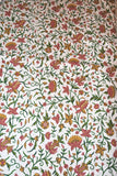 Crewel Cotton Bedspread Off-White, Multicolor #FLR1104