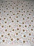 Crewel Cotton Bedspread "Maple" Off-White, Multicolor #CHR1102