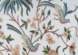 Cotton Crewel Embroidered Fabric Eagles, Multicolor #BRD101