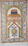Chain Stitch Tapestry Silk Rug, Multicolor Embroidered 2.4x3.5 feet #CWR81602