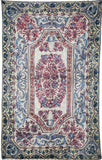 Chain Stitch Tapestry Silk Rug, Multicolor Embroidered  2.5x4 feet #CWR10112