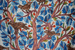 Hand Embroidered Area Rug, Tree of Life Tapestry Silk Rug, Multicolor 2.5x4 feet #CWR10114