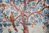 Hand Embroidered Area Rug, Tree of Life Tapestry Silk Rug, Multicolor 2.5x4 feet #CWR10116
