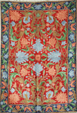 Chain Stitch Tapestry Silk Rug, Multicolor Embroidered 2x3 feet #CWR6201