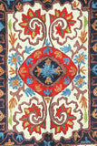 Chain Stitch Tapestry Silk Rug, Multicolor Embroidered 2x3 feet #CWR6202