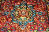 Chain Stitch Tapestry Silk Rug, Multicolor Embroidered 7x5 feet #CWR35202