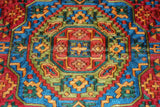 Chain Stitch Tapestry Silk Rug, Multicolor Embroidered 7x5 feet #CWR35202