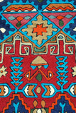 Chain Stitch Tapestry Kelim Wool Rug, Multicolor Embroidered 2.5x4 feet #CWR10015