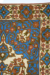 Hand Embroidered Area Rug, Tapestry Wool Rug, Multicolor 6x4 feet #CWR24108
