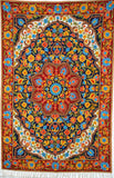 Hand Embroidered Area Rug, Tapestry Wool Rug, Multicolor 6x4 feet #CWR24111