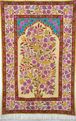Hand Embroidered Area Rug, Tapestry Wool Rug, Multicolor 6x4 feet #CWR24113