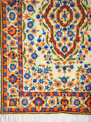 Hand Embroidered Area Rug, Tapestry Wool Rug, Multicolor 6x4 feet #CWR24115