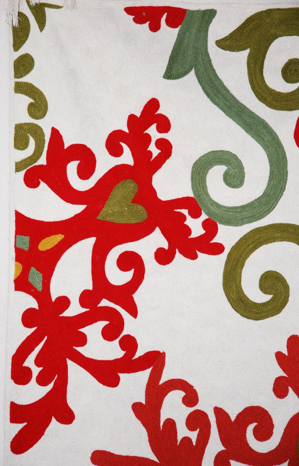 Hand Embroidered Area Rug, Tapestry Wool Rug, Multicolor 6x4 feet #CWR24114