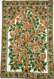 Hand Embroidered Area Rug, Tree of Life Tapestry Wool Rug, Multicolor 2x3 feet #CWR6101