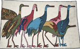 Kashmiri Wool Area Rug Tapestry Birds, Multicolor Embroidery 2x3 feet #CWR6102