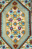 Hand Embroidered Area Rug, Tapestry Wool Rug, Multicolor 2x3 feet #CWR6105