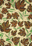 Chain Stitch Tapestry Wool Rug "Maple", Multicolor Embroidered 2x3 feet #CWR6107