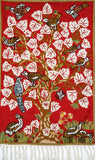 Hand Embroidered Area Rug, Tree of Life Tapestry Wool Rug, Multicolor 2x3 feet #CWR6115