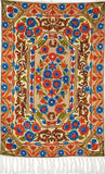 Hand Embroidered Area Rug, Tapestry Wool Rug, Multicolor 2x3 feet #CWR6118