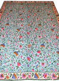 Hand Embroidered Area Rug, Tree of Life Tapestry Wool Rug, Multicolor 9x12 feet #CWR108112