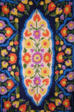 Hand Embroidered Area Rug, Tapestry Wool Rug, Multicolor 3x5 feet #CWR15133