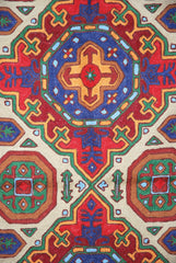 Chain Stitch Tapestry Kelim Wool Rug, Multicolor Embroidered 3x5 feet #CWR15122