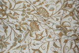 Custom Crewel Embroidered Fabric "Tree of Life", Multicolor Pastels Embroidery #3330