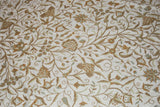 Custom Crewel Embroidered Fabric "Tree of Life", Multicolor Pastels Embroidery #3330