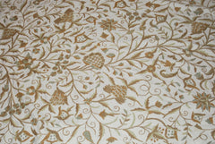 Custom Crewel Embroidered Fabric "Tree of Life", Multicolor Pastels Embroidery #3330