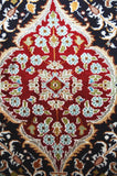 Kashmir Silk Carpet Hand Knotted, Red and Green 3'x5' #CPS15203