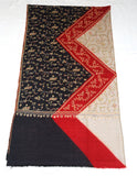 Kashmir Pashmina "Sozni" Needlework Embroidered "Cashmere" Shawl, Multicolor #PJL-104