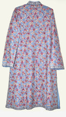 Kashmiri Woolen Coat Lavender, Multicolor Embroidery #AO-1605